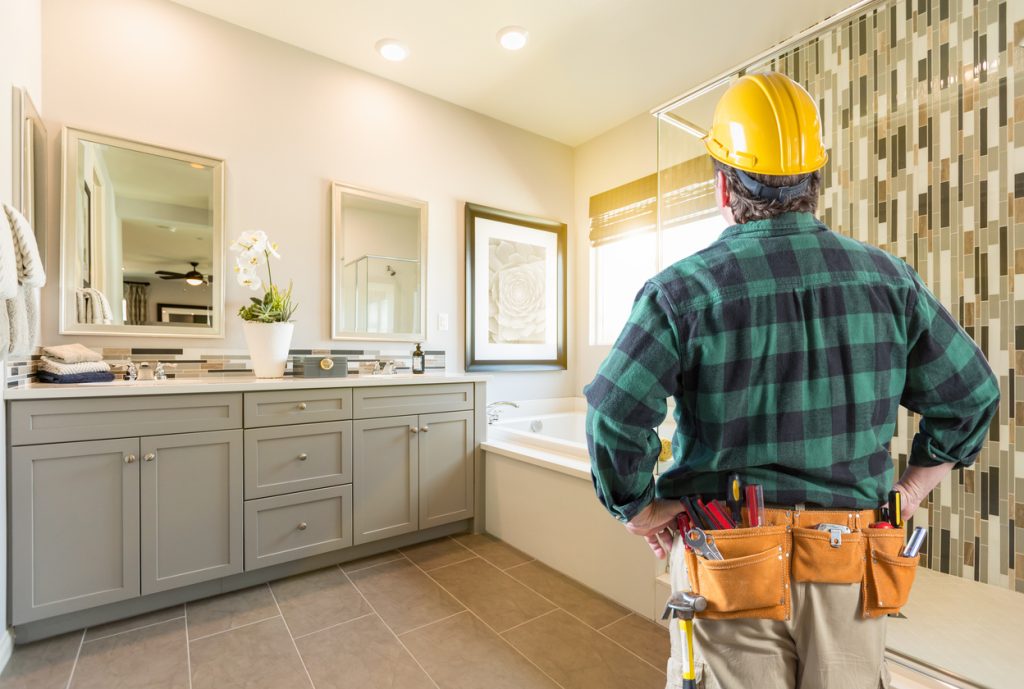 Contractor Facing Custom Master Bathroom Drawing and Photo Gradation.