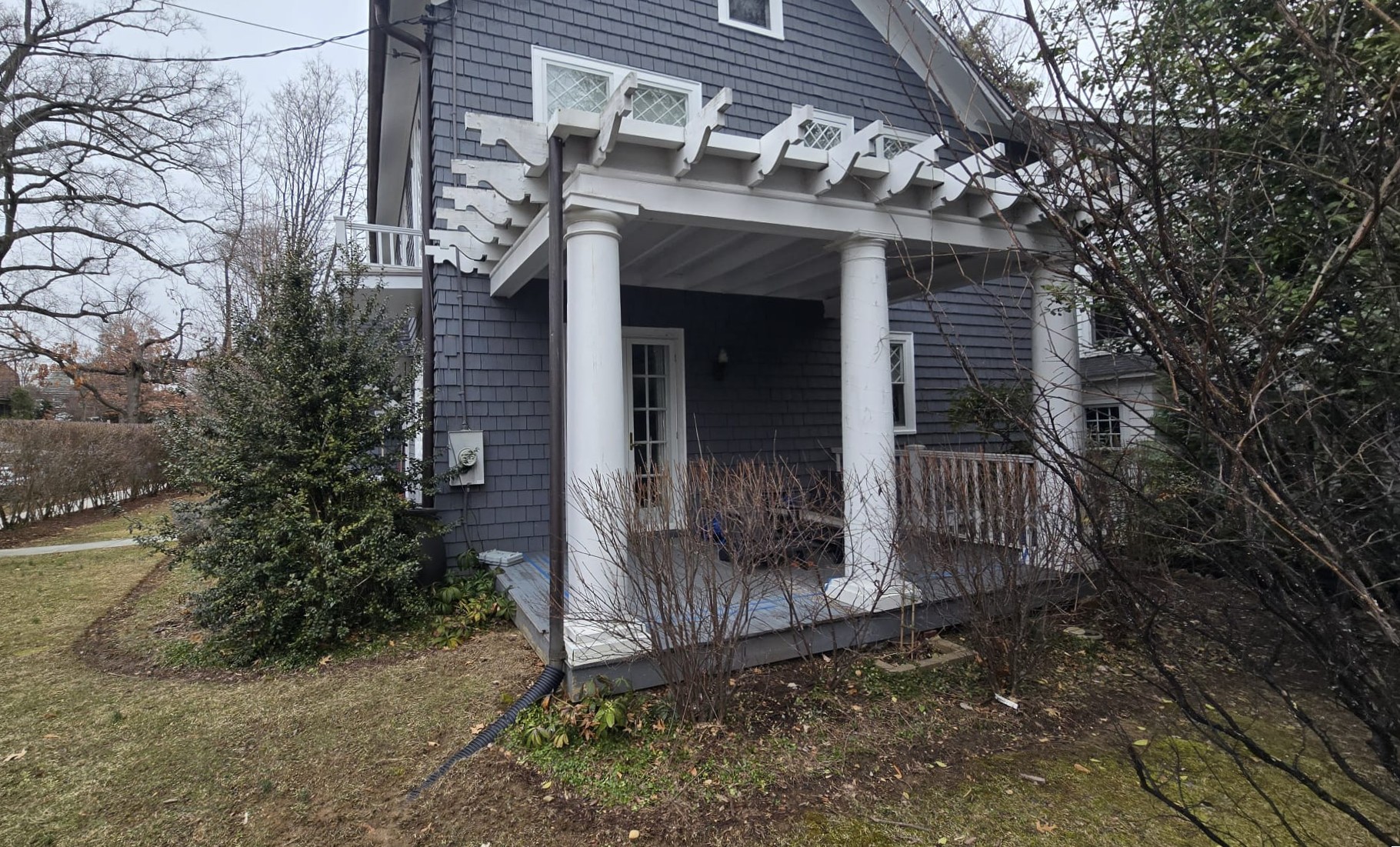 Before Weathered Pergola